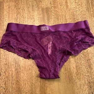Purple Lace Victoria Secret Pink panties. Size XL. Never worn.